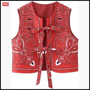 Floral Bow Tie Vest Y2K Fairycore Cardigan Cottagecore Kawaii Chic Sweater